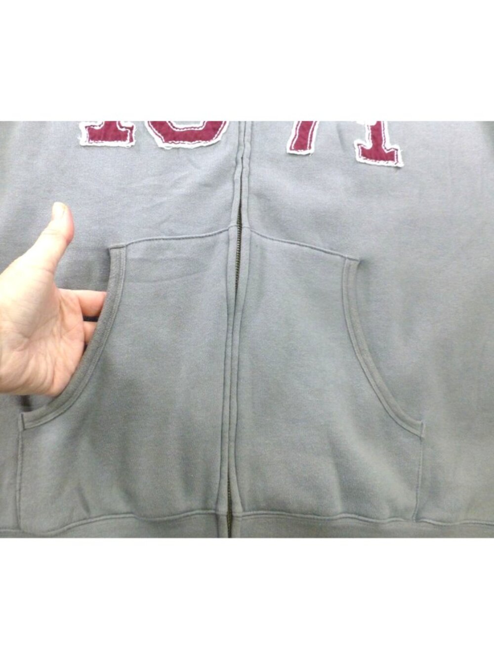 Disney Parks Gray Full Zip-Up Hoodie 1971 Walt Disney World Large Authentic - Picture 7 of 16